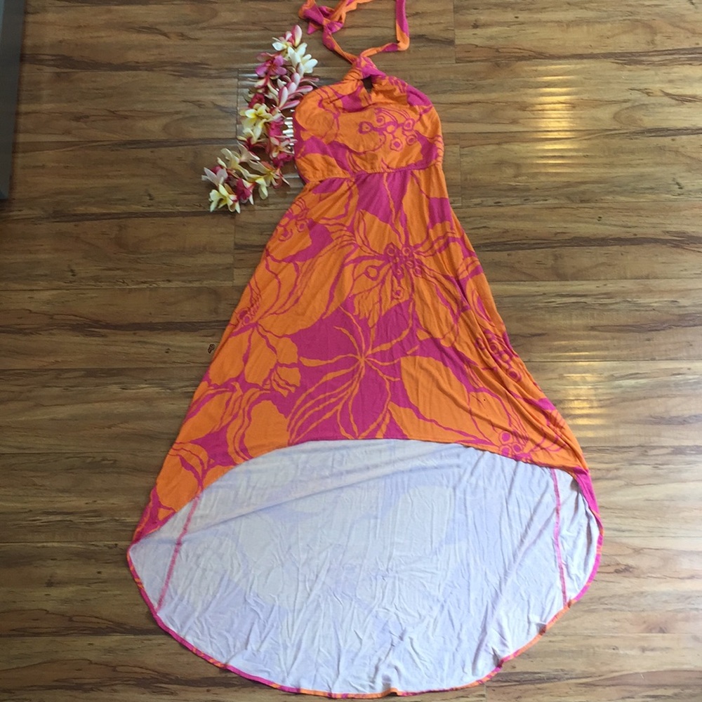 Tori Richard Halter Maxi Hawaiian Tiki Dress